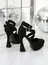 Women's Black High Platform Thick Heel Sexy & Versatile Runway